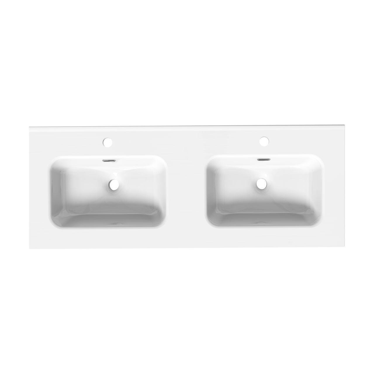 Linie Baro double vasque porcelaine blanc brllant 120 x 46 cm