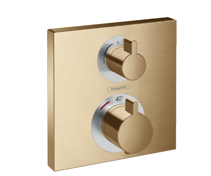 Hansgrohe Ecostat Square Thermostat-Duscharmatur: Unterputz, Brushed Bronze