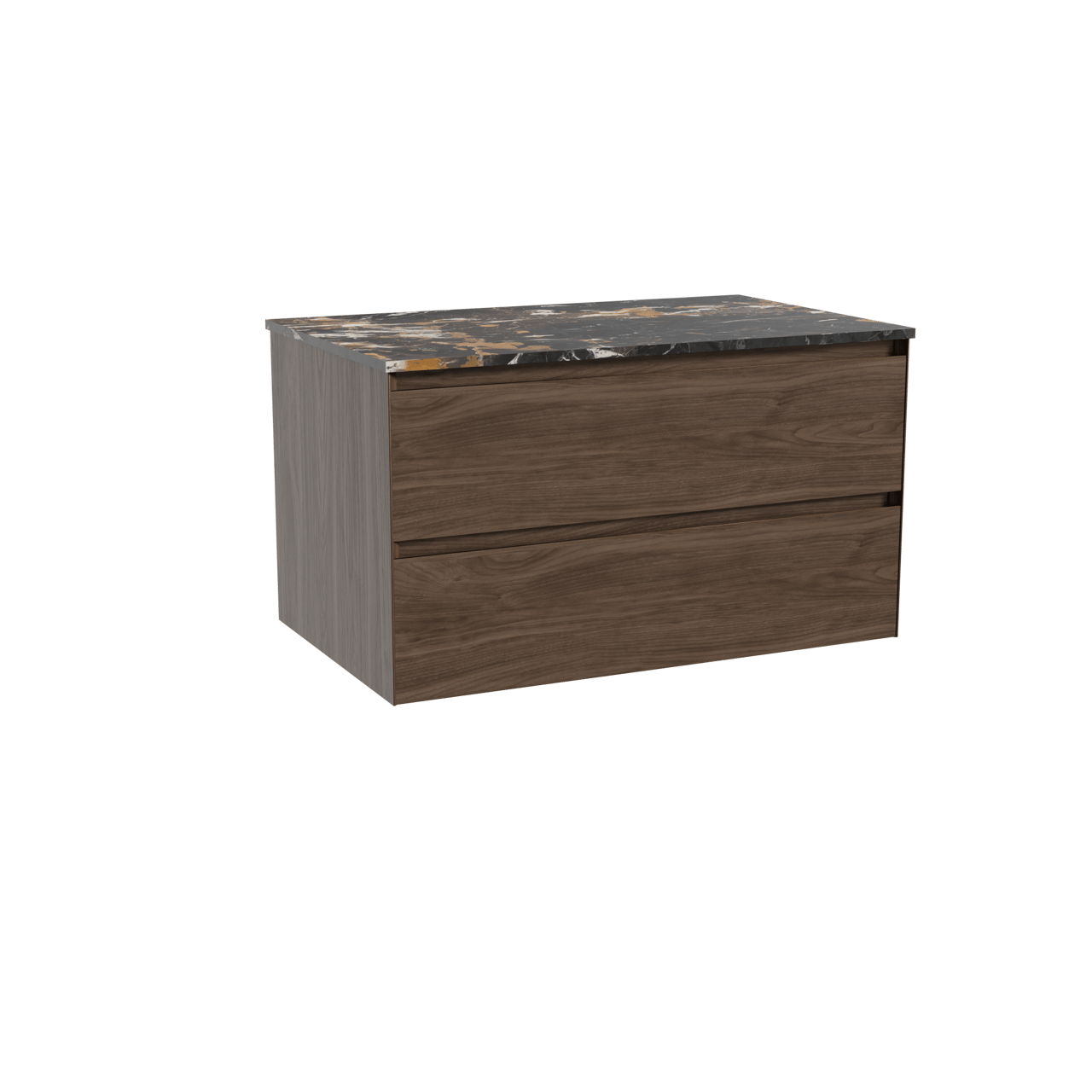 Balmani Mitra Badmöbel mit Stretto Waschtischplatte für Aufsatzwaschbecken