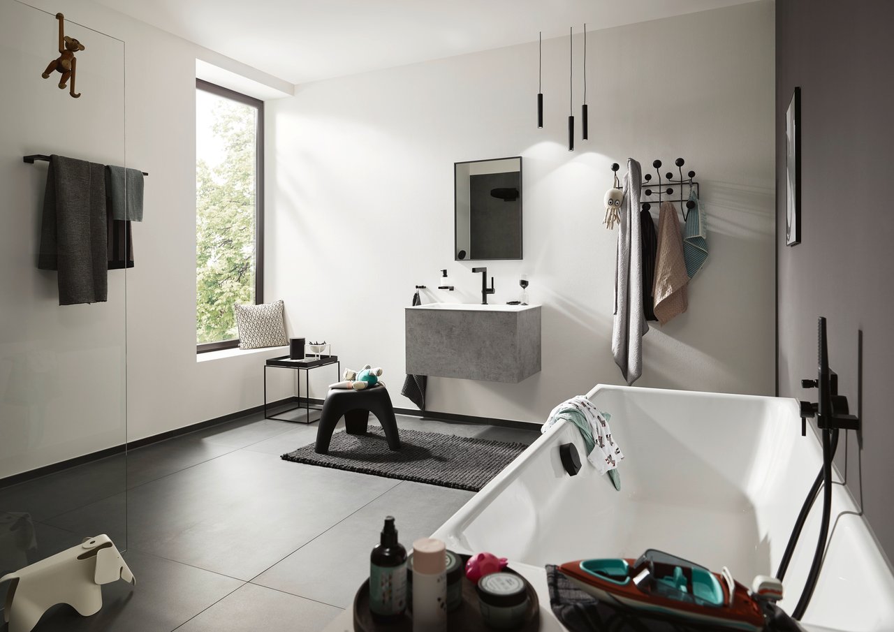 Hansgrohe AddStoris Handdoekhouder mat zwart
