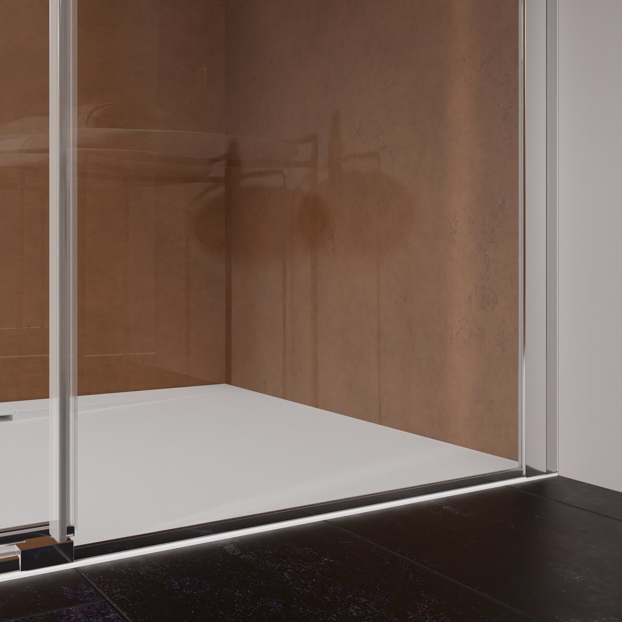 Balmani verbredingsprofiel voor douchedeuren 200 cm, Glanzend Chroom