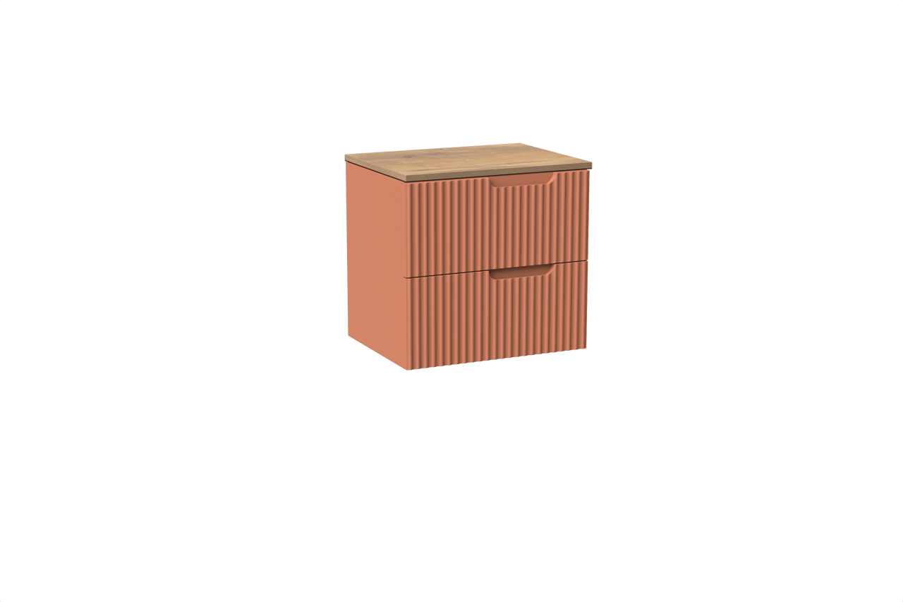 Linie Ribbo meuble salle de bains avec tablette pour vasques Lado