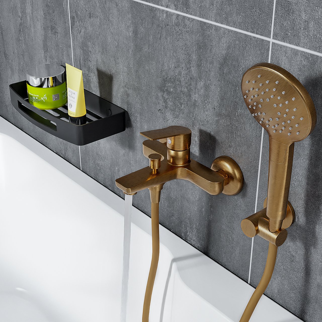 Linie Mila badkraan Brushed Rosegold