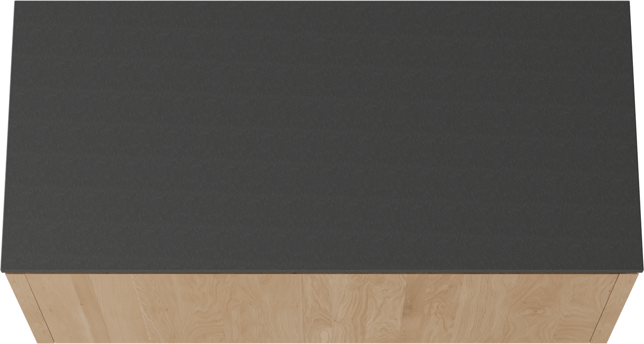 Balmani Eclips hängendes Möbelstück Set: 120 x 55 cm, Eiche Natur, mit Stretto Einzel Waschtischplatte Granit poliert