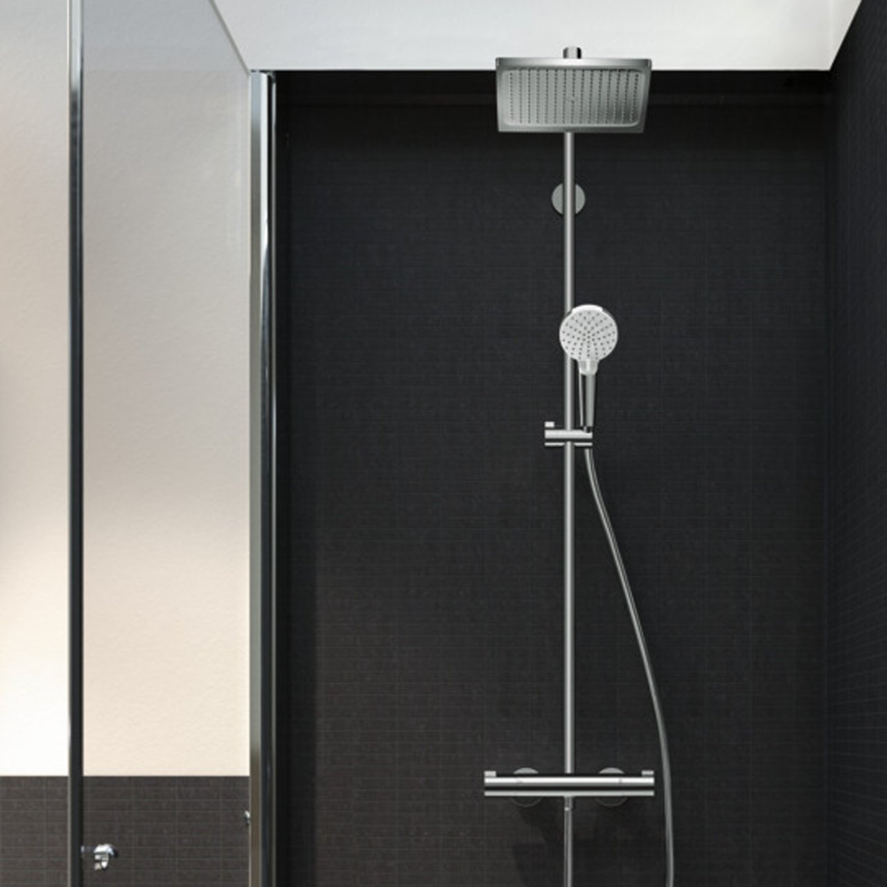 Hansgrohe Crometta E 240 Duschsystem: Chrom Glänzend