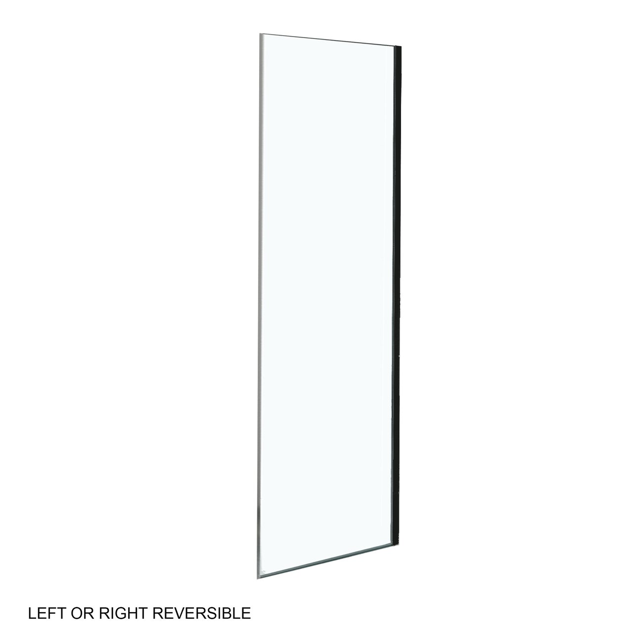 Luca Varess Senses zijpaneel - voor douchehoek - 80 cm helder glas mat zwart profiel