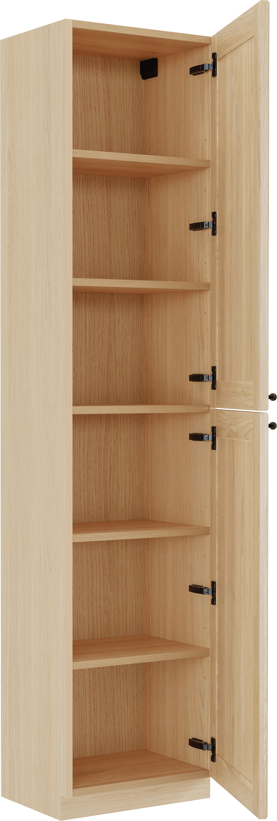 Balmani Lemon Badhochschrank: Stehend, Rechts, Naturbelassene Eiche Furnier, 45 x 35 x 195 cm