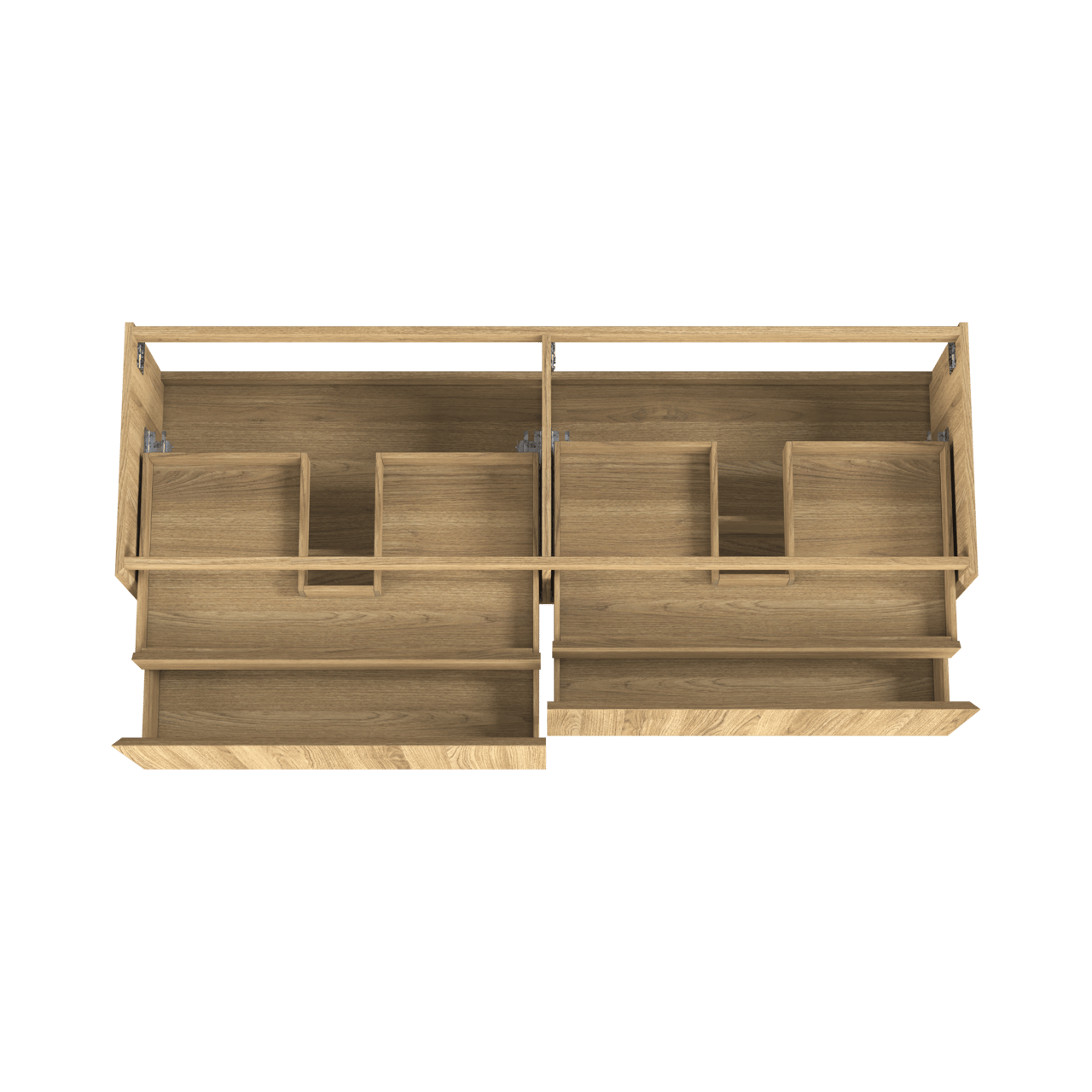 Balmani Idra meuble sous-lavabo suspendu 180 x 55 cm placage chêne naturel 4 tiroirs