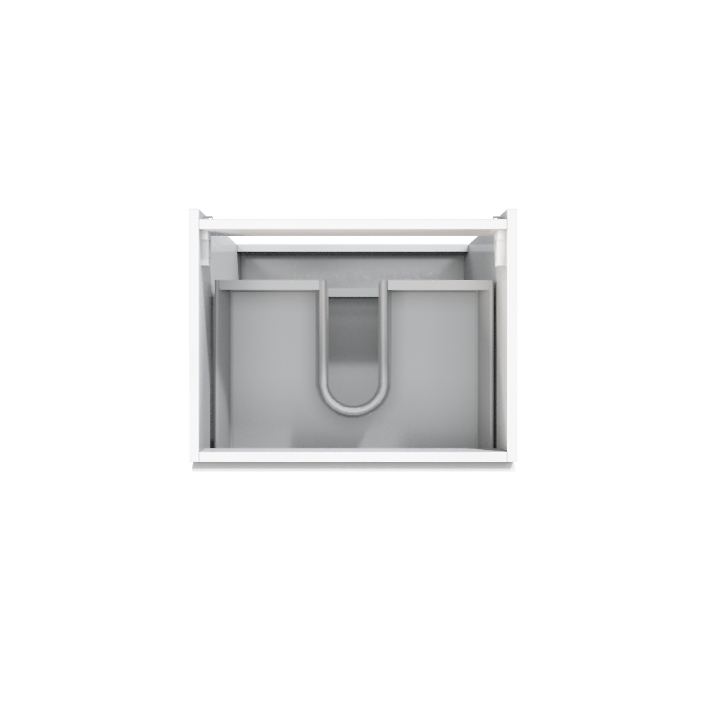 Storke Delta staande wastafelonderkast 60 x 48 cm glanzend wit 3 lades