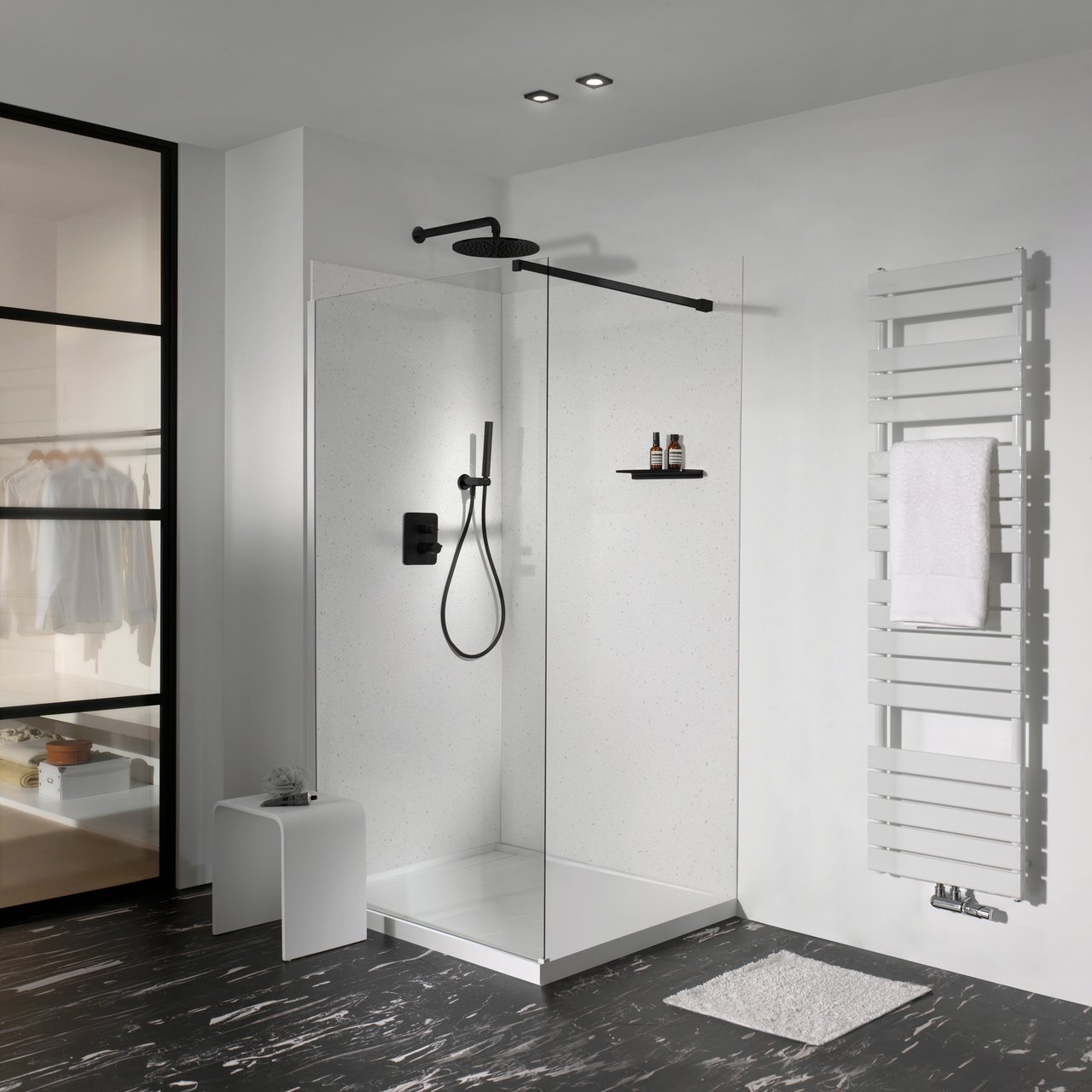 Balmani Piatto douchewandbekleding 140 x 220 cm Solid Surface Sahara