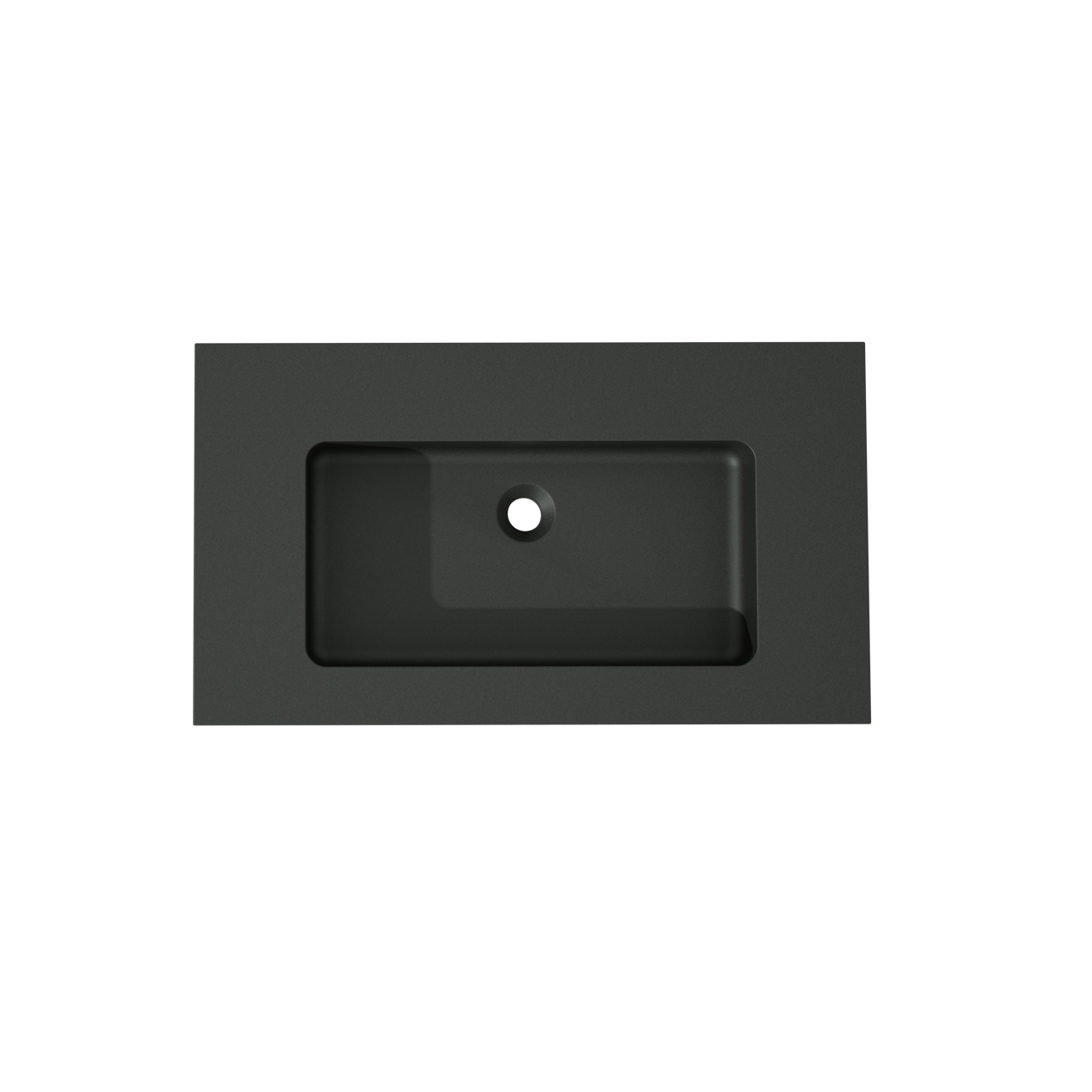 Storke Scuro enkele wastafel mat kwarts 80 x 46 cm