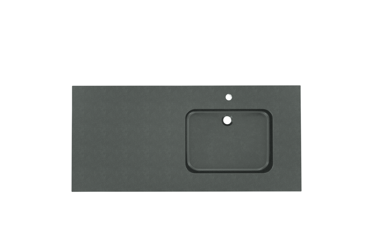 Balmani Napoli vasque asymétrique droite granite aiguisé 120 x 55 cm