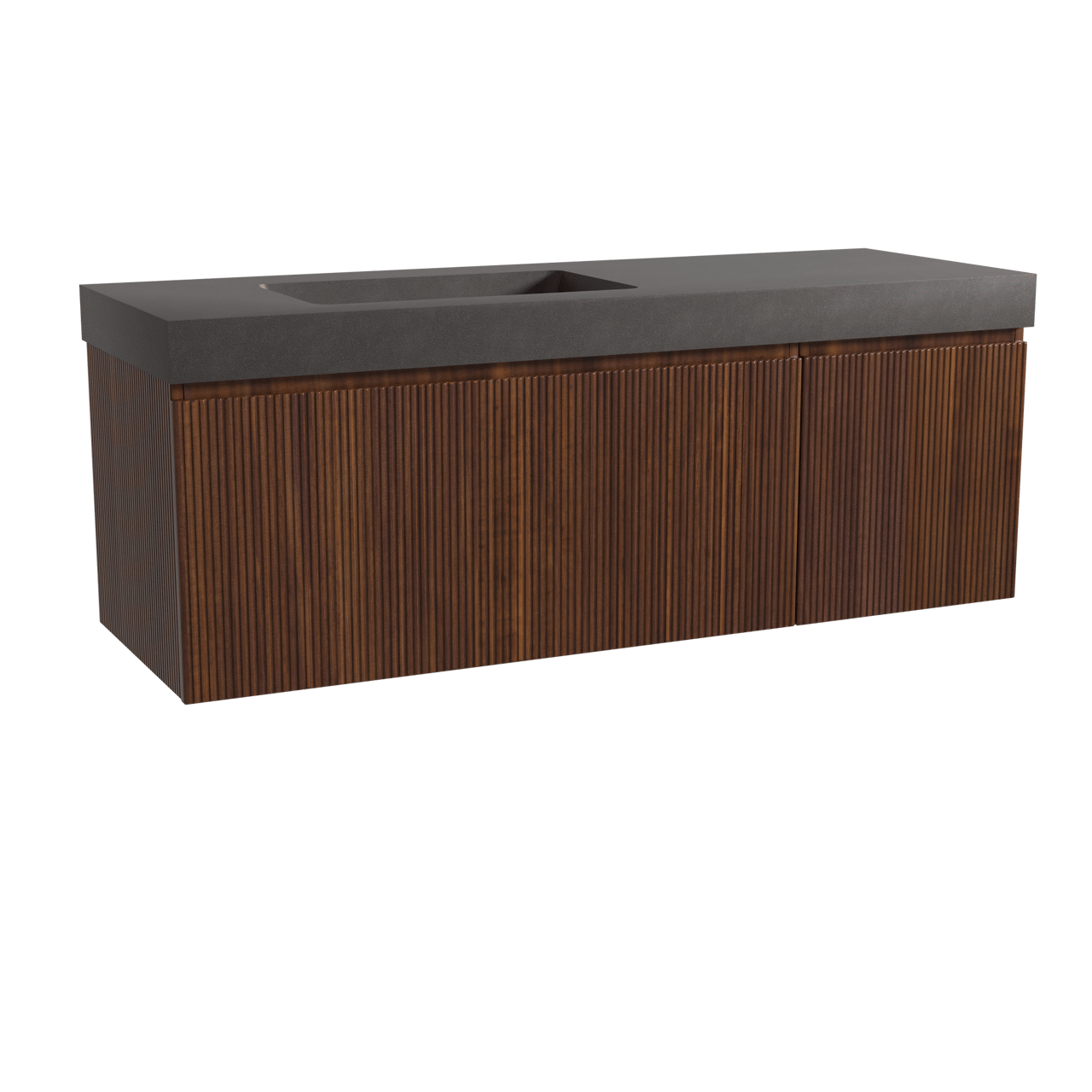 Storke Ribs meuble salle de bains avec plan vasque Scuro High