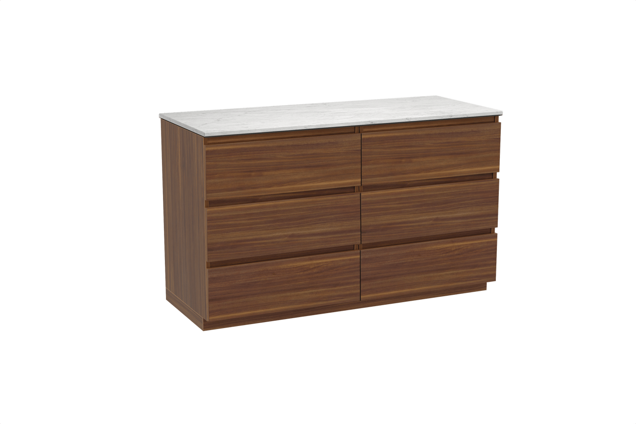 Balmani Lucida Badmöbel Set mit Stretto Waschtischplatte für Aufsatzwaschbecken