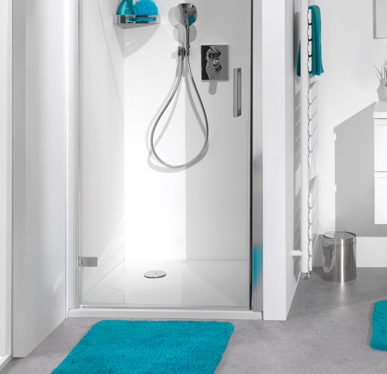 Luca Varess Soft receveur de douche 80 x 80 cm acrylique blanc brillant