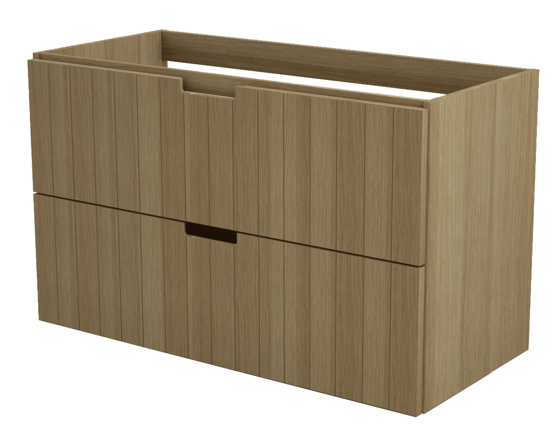 Balmani Adagio staande wastafelonderkast 120 x 55 cm verweerd eiken 2 lades