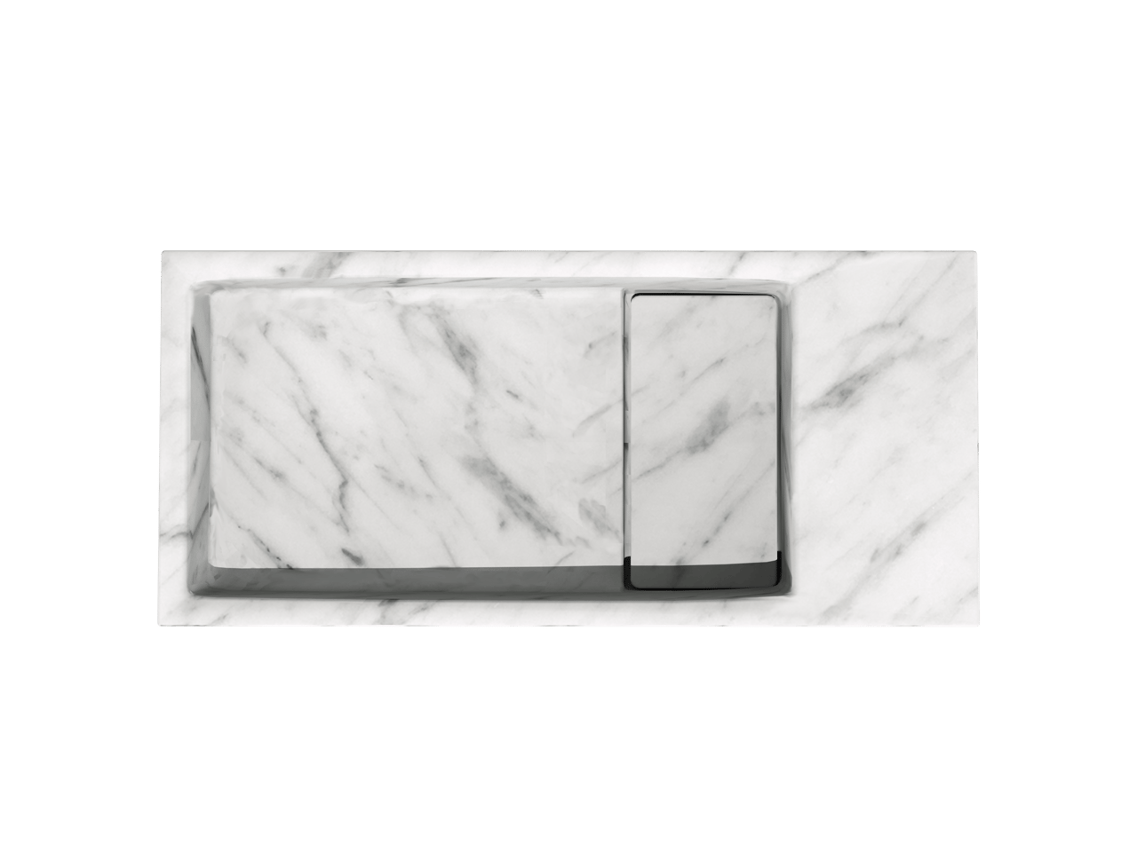 Balmani Mood fonteintje 45 x 20 cm Carrara marmer