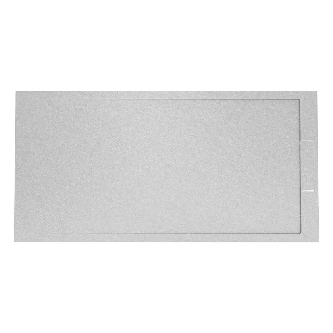 Balmani Indus douchebak 180 x 90 cm composietmarmer lichtgrijs leisteenstructuur