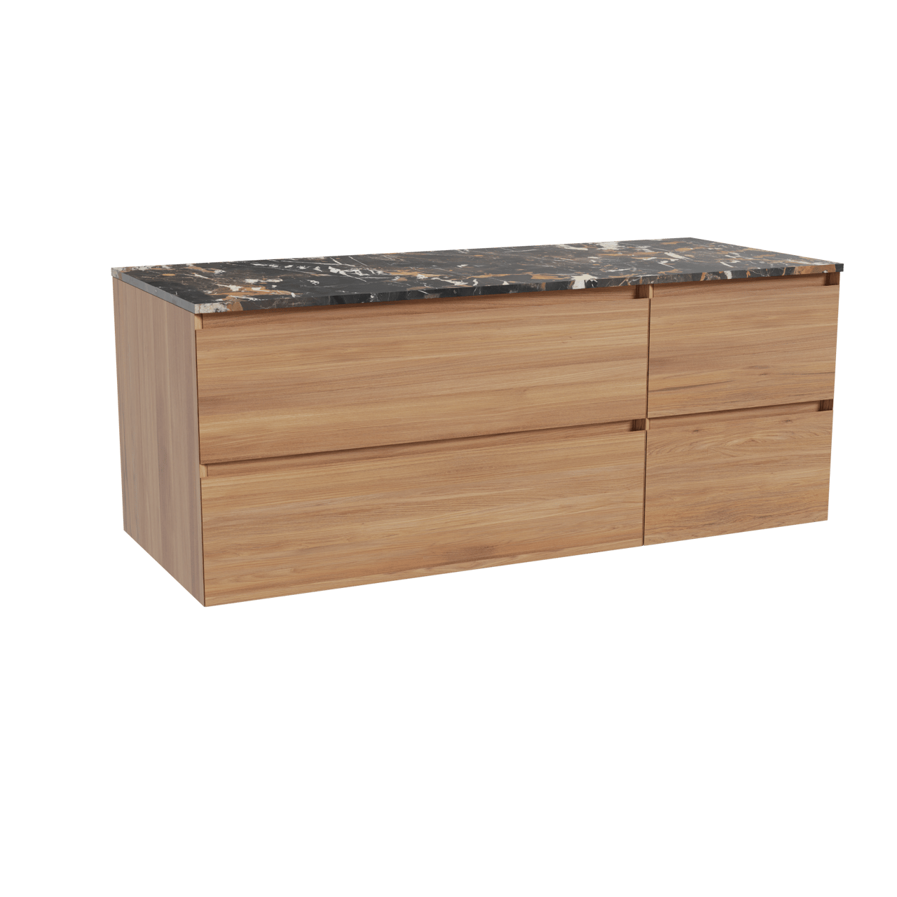 Balmani Mitra Badmöbel Set mit Stretto Waschtischplatte für Aufsatzwaschbecken