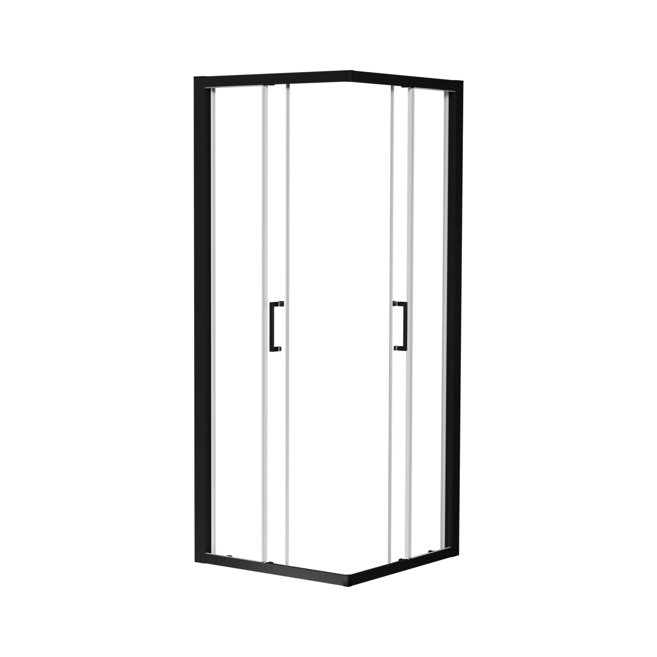 Luca Varess Talan douche schuifdeur 80 x 200 cm helder glas mat zwart profiel