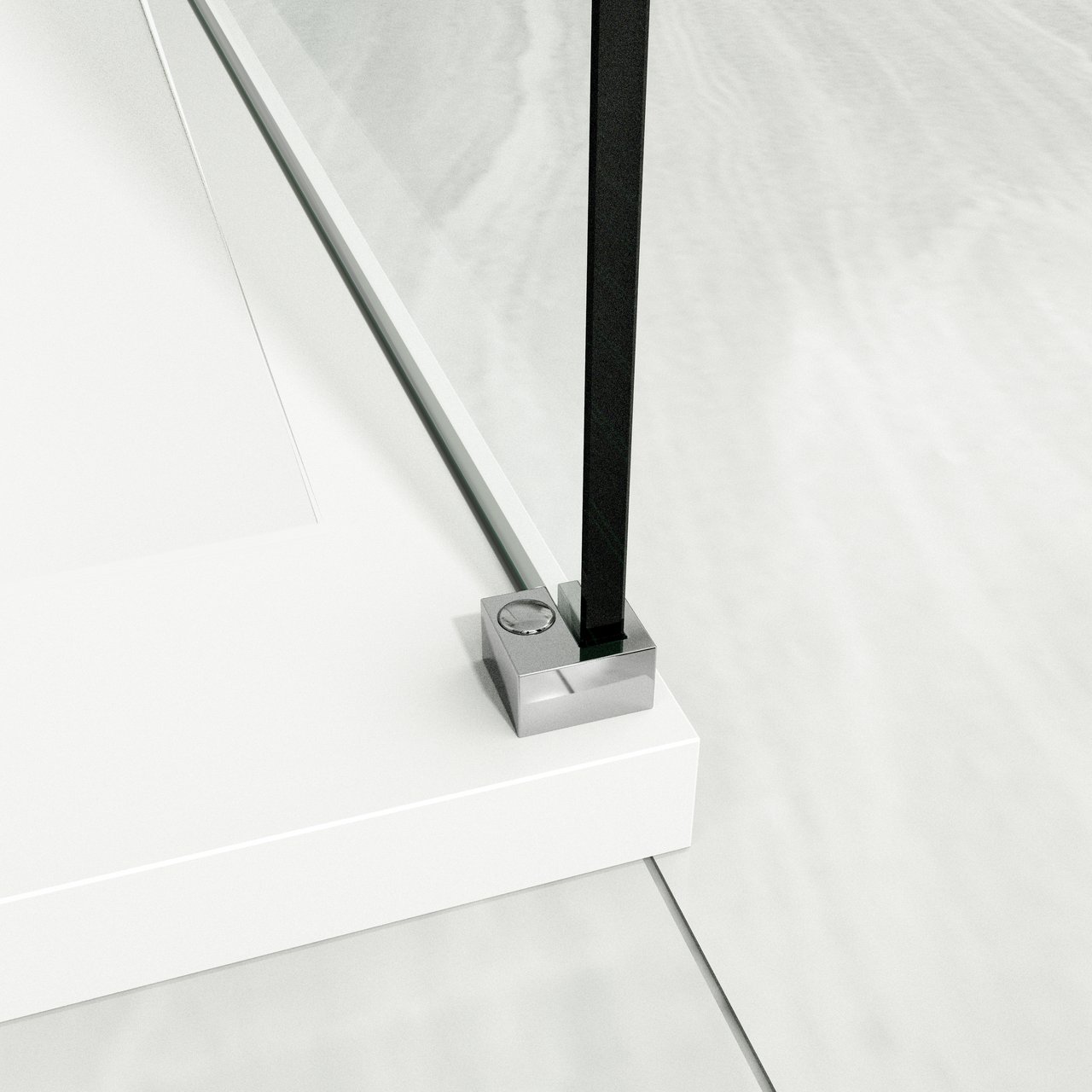 Balmani Modular inloopdouche 160 x 200 cm helder glas glanzend chroom profiel