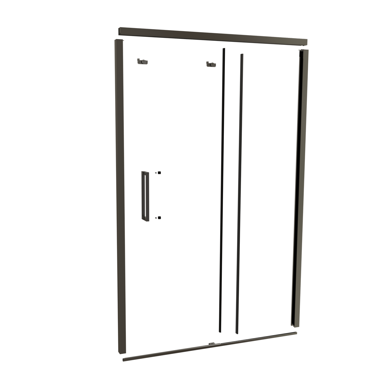 Balmani Senses Design 140 cm Profilset für Schiebetür für Nische Brushed GunMetal