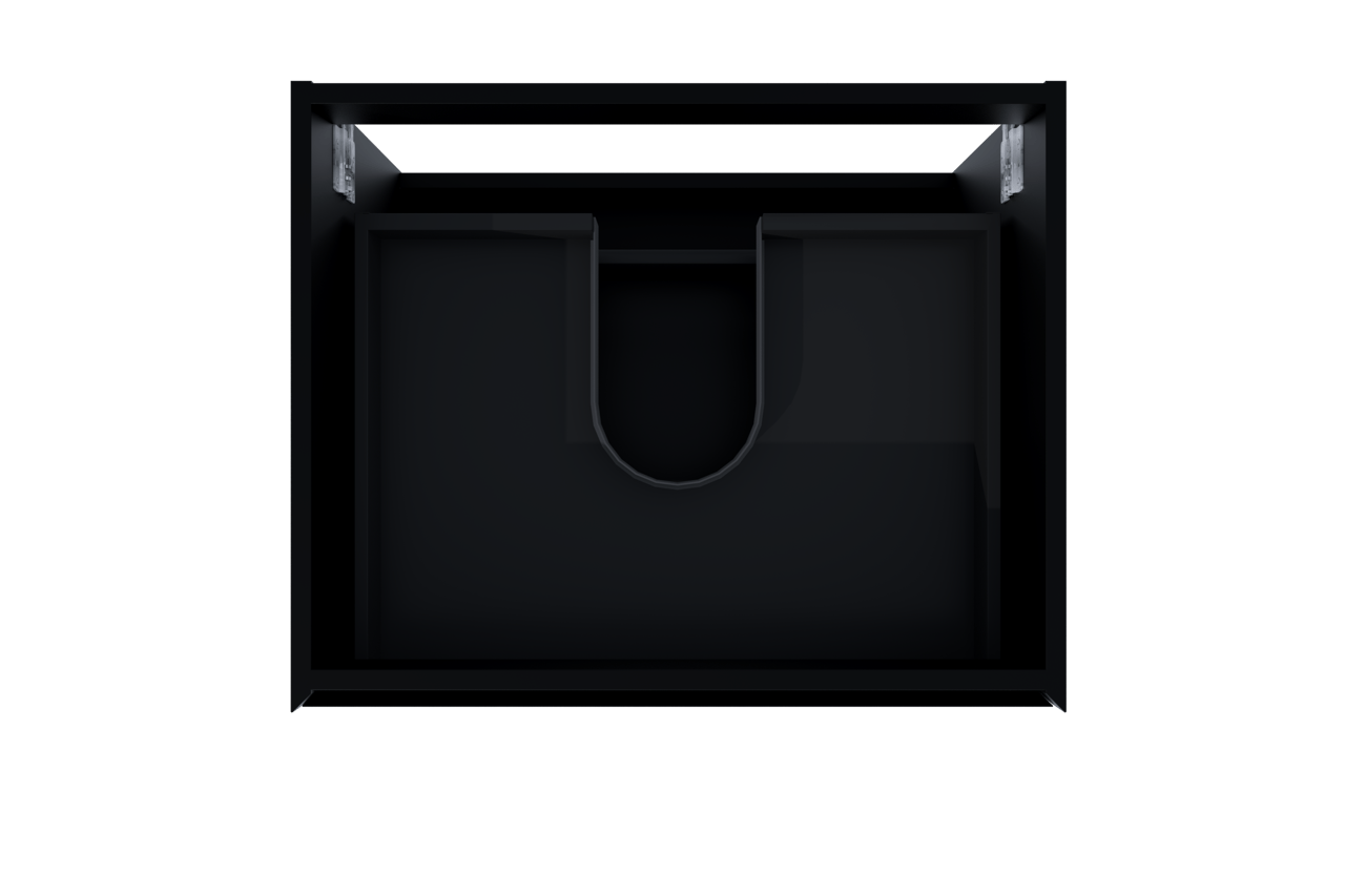 Balmani Mitra meuble sous-lavabo suspendu 67,5 x 55 cm Noir Mat 2 tiroirs