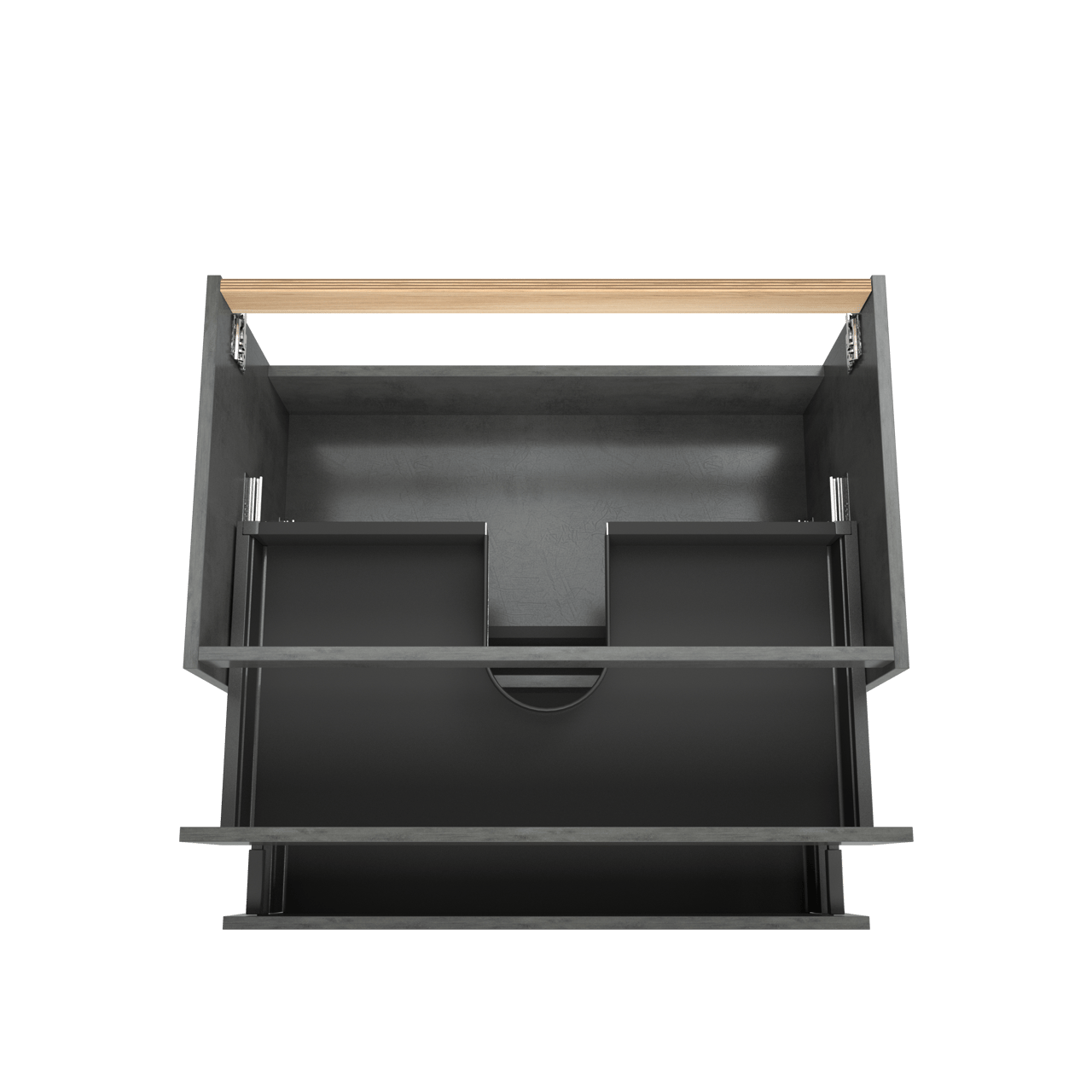 Balmani Lucida meuble sous-lavabo suspendu 90 x 55 cm béton gris foncé 2 tiroirs