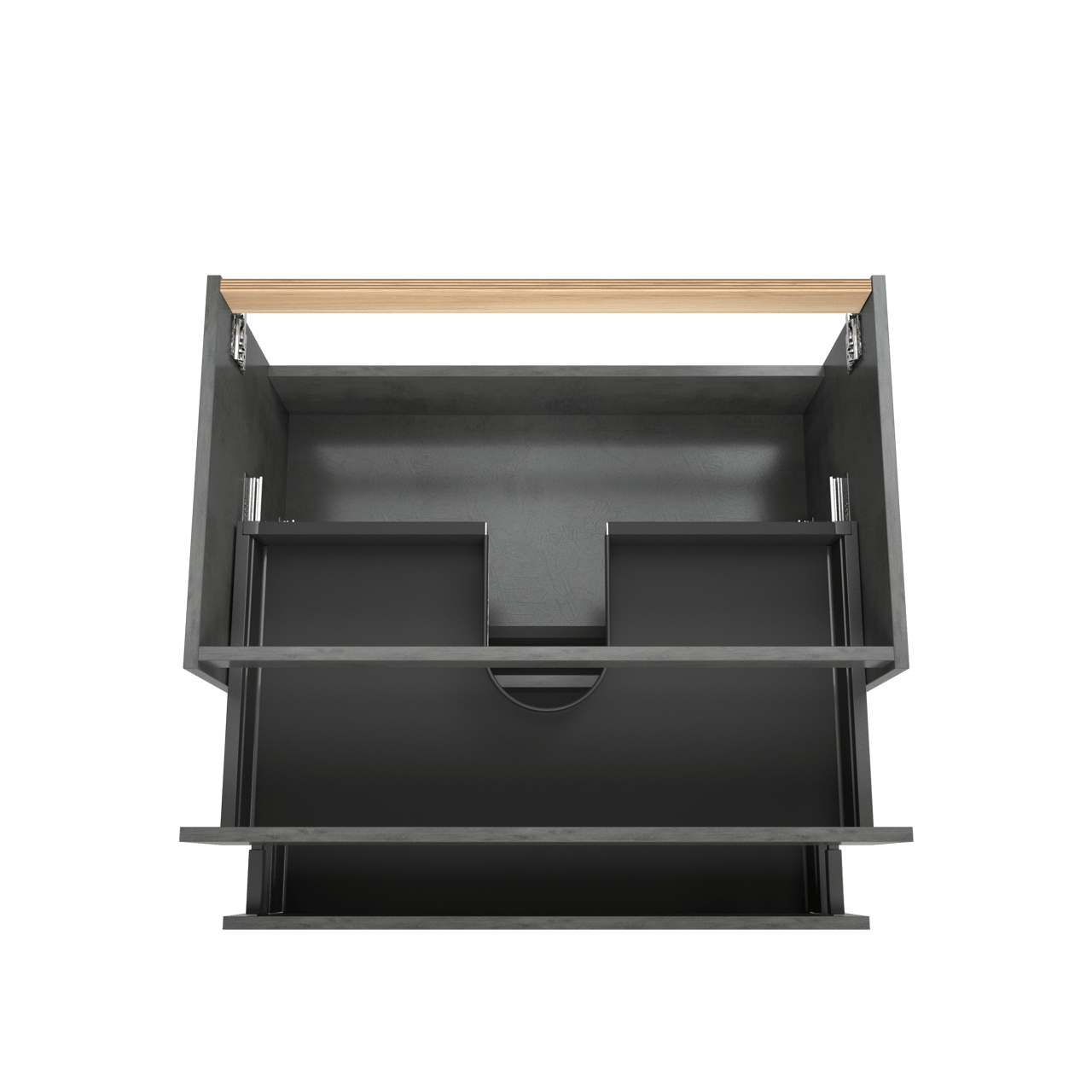 Balmani Lucida meuble sous-lavabo suspendu 90 x 55 cm béton gris foncé 2 tiroirs