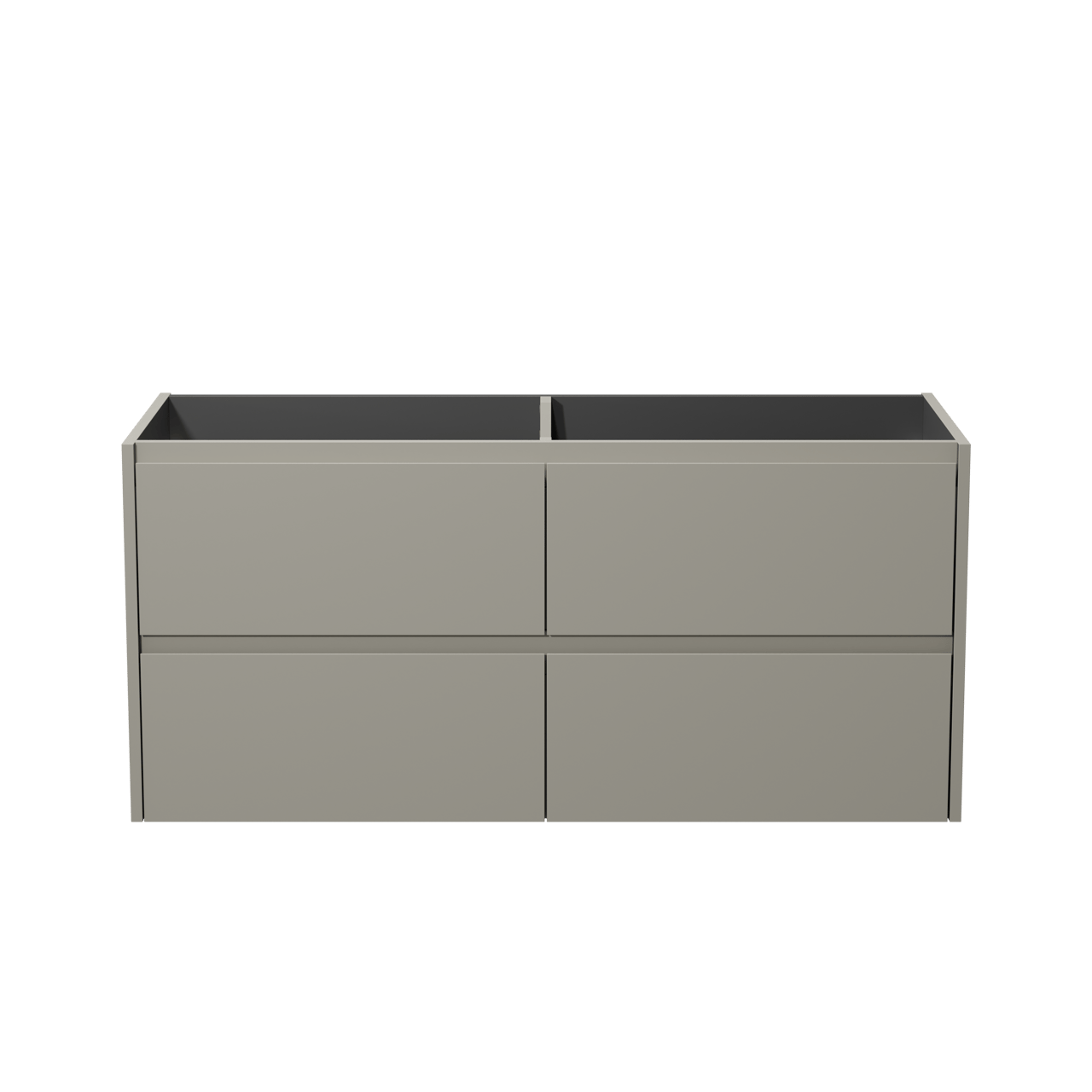 Storke Seda zwevende wastafelonderkast 130 x 52 cm zijdegrijs 4 lades