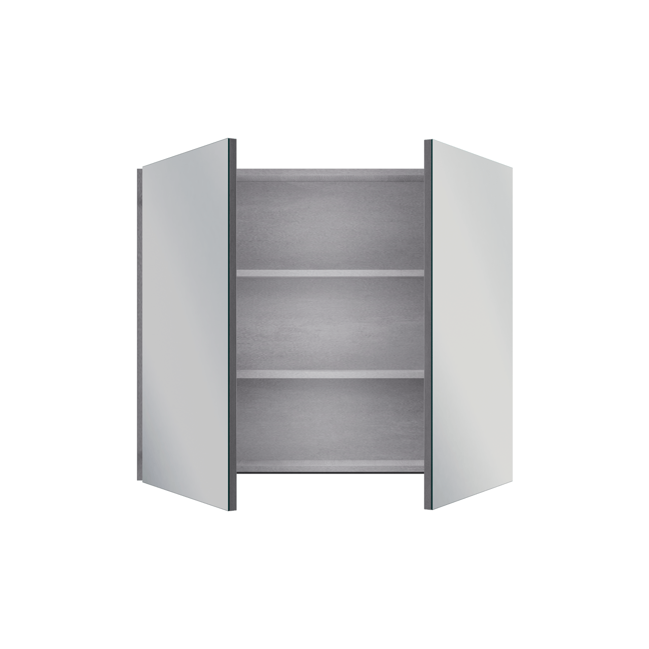 Linie Montro Spiegelschrank Bad: 90 x 75 cm, Beton grau