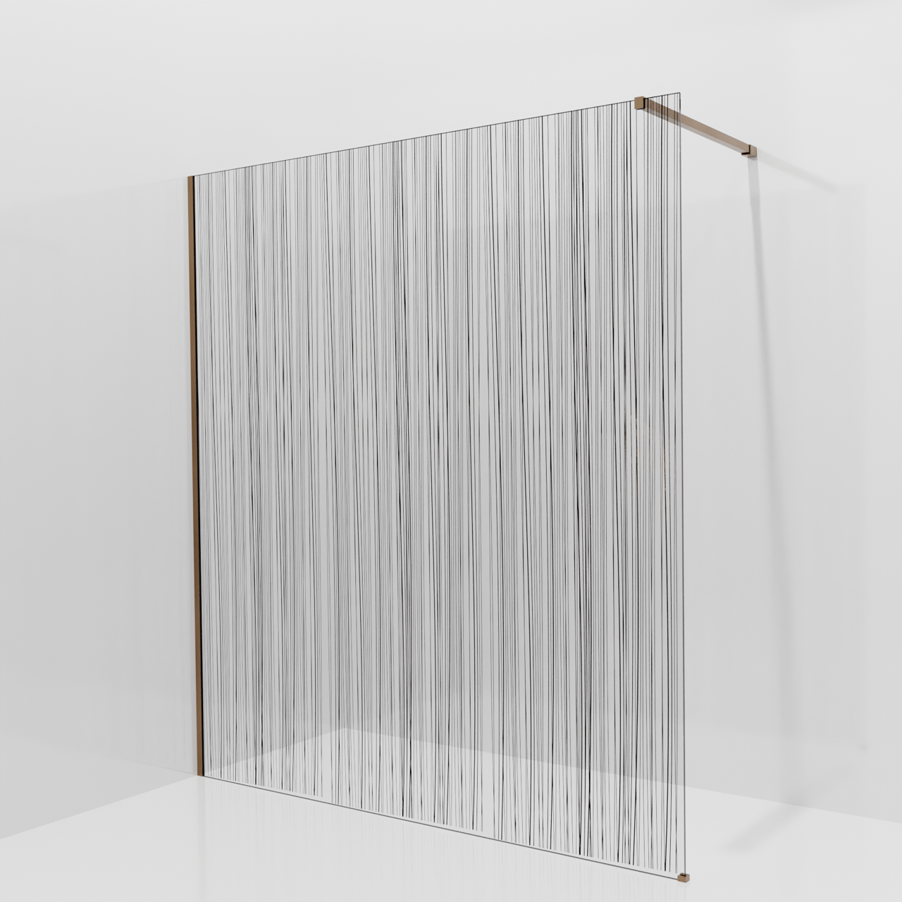 Balmani Modular inloopdouche: 180 x 200 cm, Mikado, Brushed Rosegold profielen