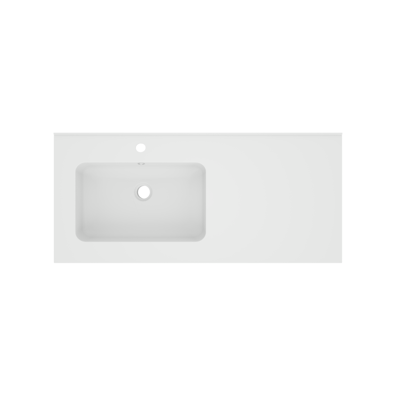 Linie Vano Waschtisch, links, Marmorkomposit matt, 100 x 46 cm