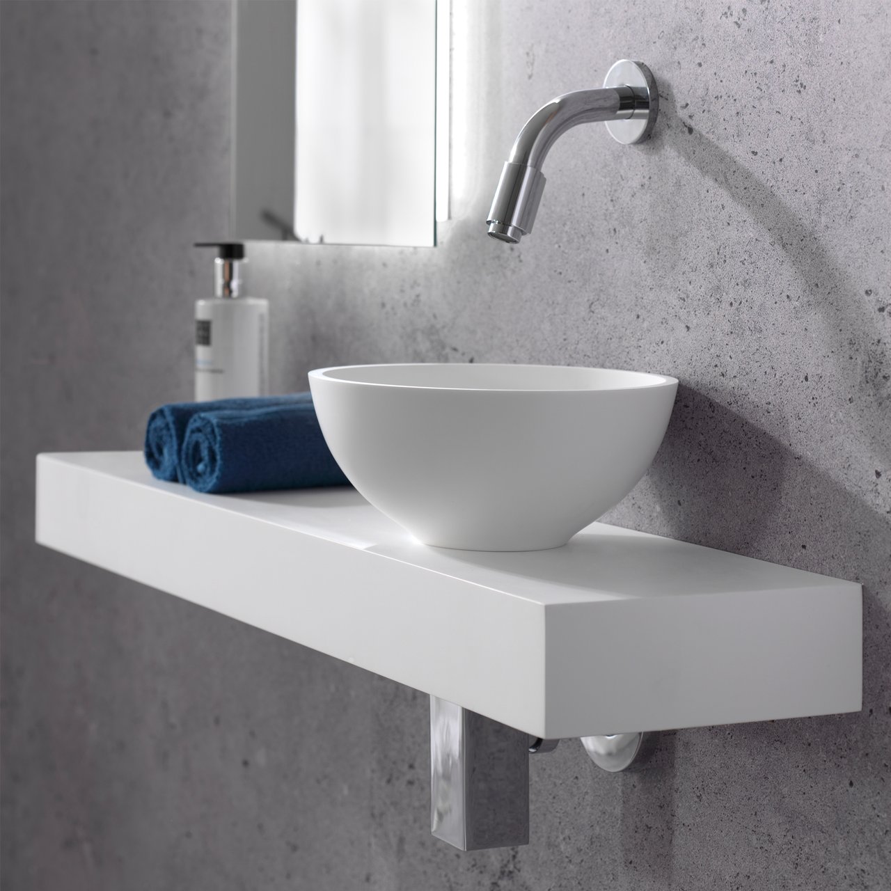 Blaufoss Ottawa Kaltwasserhahn: Wandmontage, Chrom glänzend