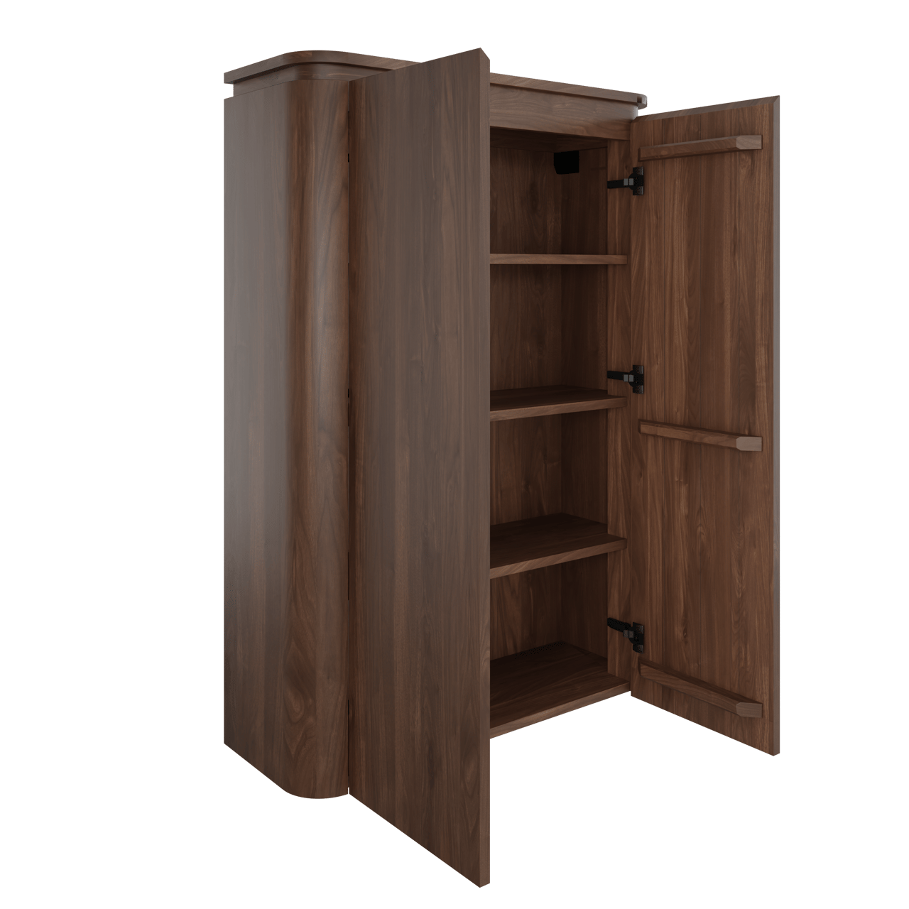 Balmani Moon hängender Säulenschrank Amerikanischer nussbaum 90 x 32 x 130 cm