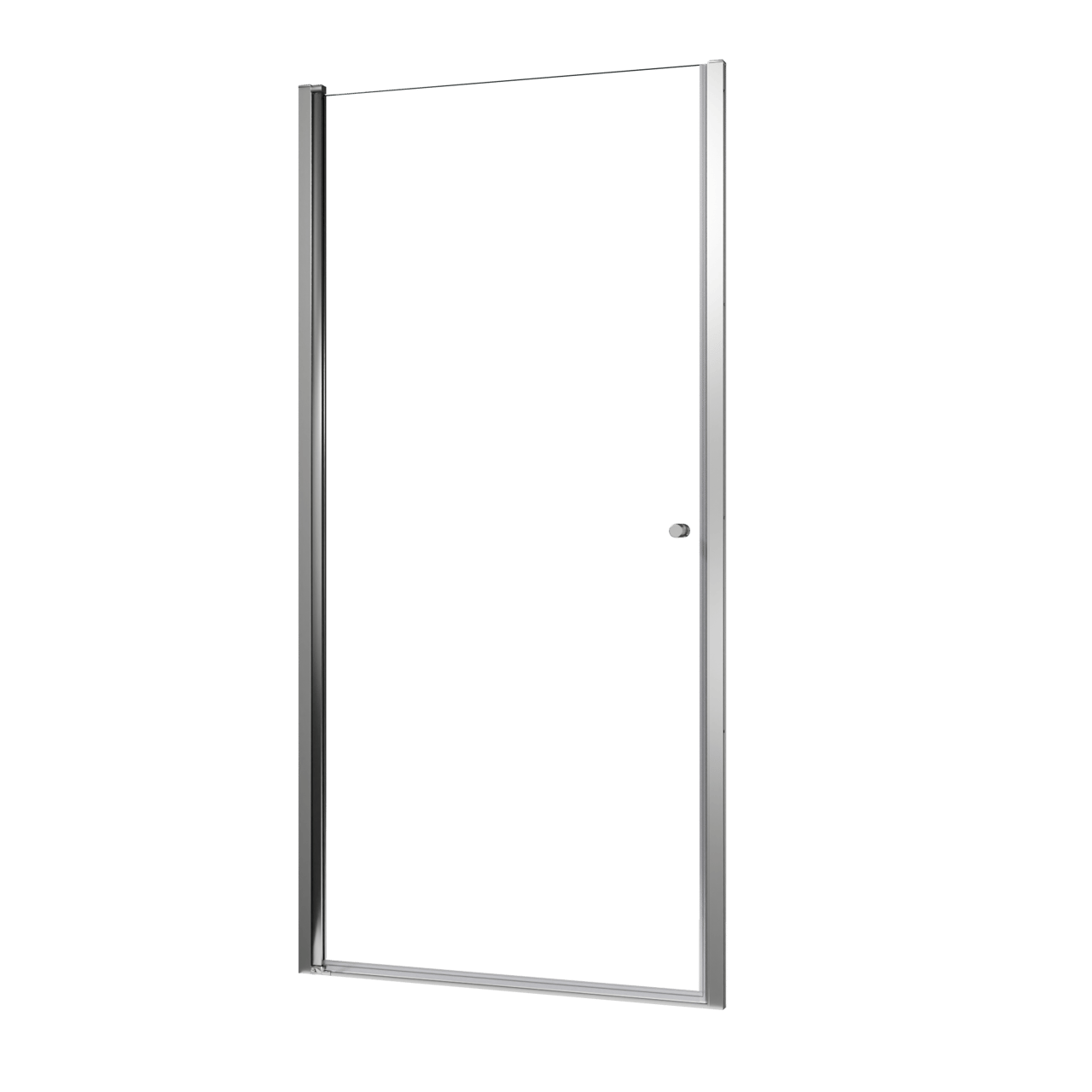 Luca Varess Kuresa Duschtür: Drehtür, 100 x 200 cm, Klarglas, Chrom Profil, glänzend