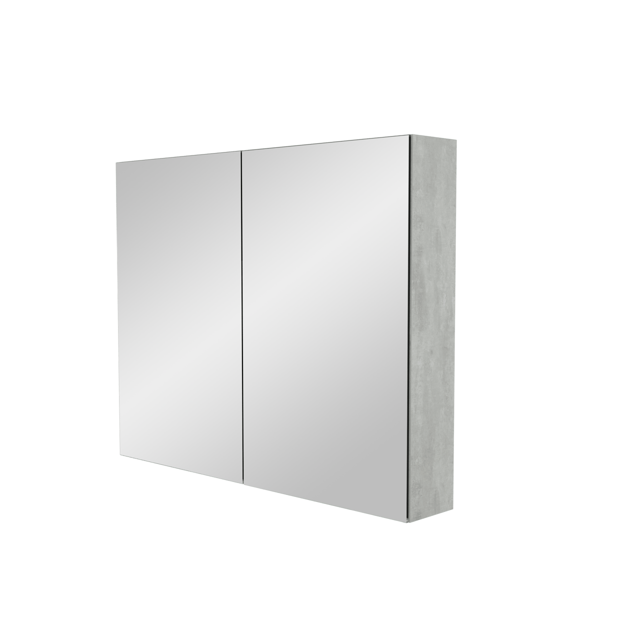Storke Reflecta Spiegelschrank Bad: 95 x 75 cm, Beton dunkelgrau