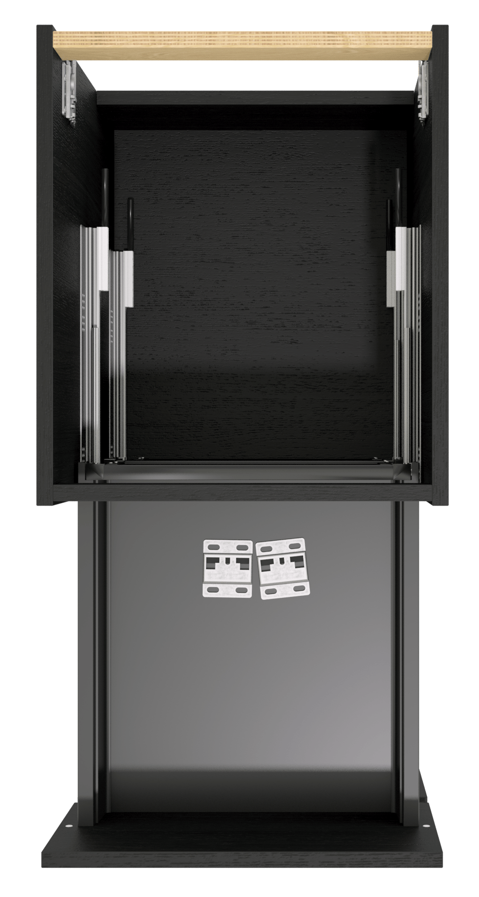 Balmani Lucida zwevende wastafelonderkast 45 x 55 cm zwarte eik 2 lades