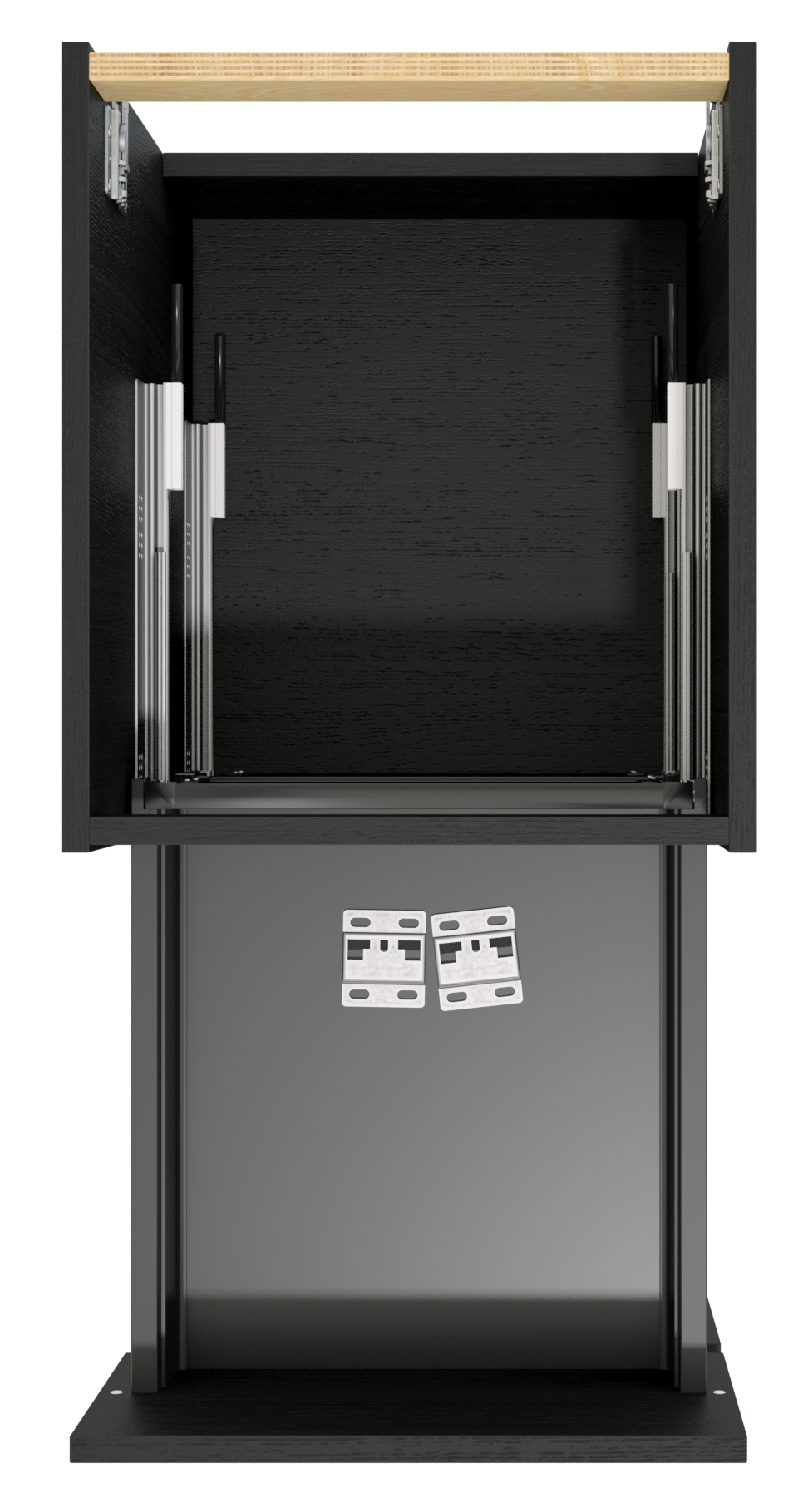 Balmani Lucida hängender Waschbeckenunterschrank: 45 x 55 cm, Eiche Schwarz, 2 Schubladen