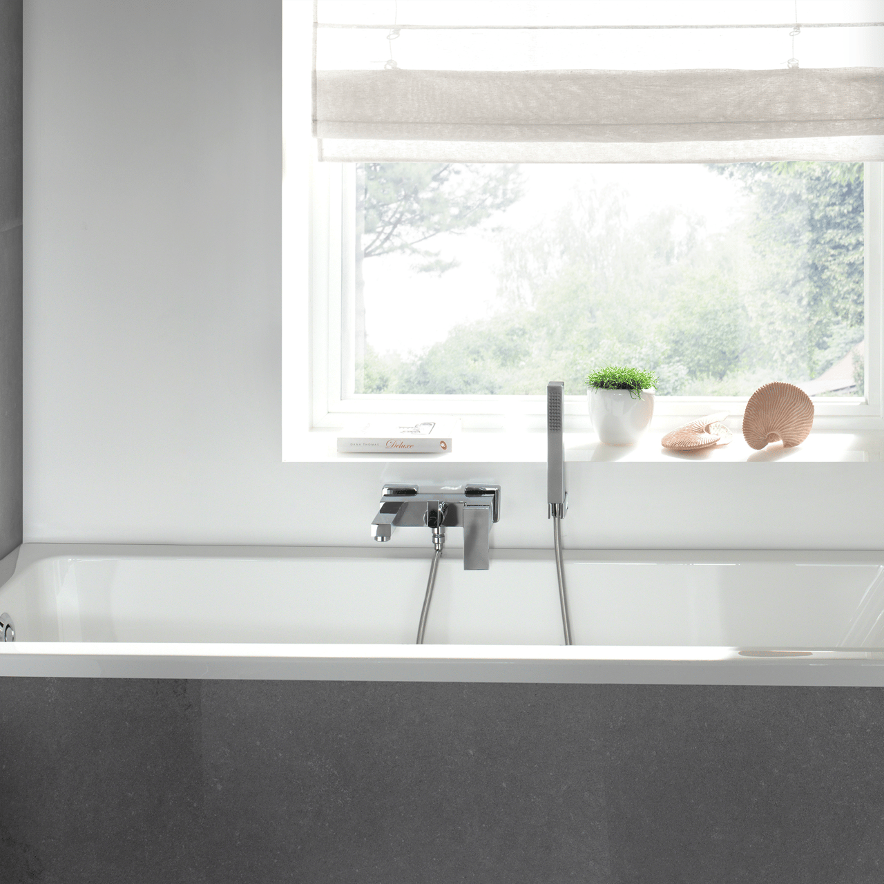 Blaufoss Cube robinet de bain chrome brillant