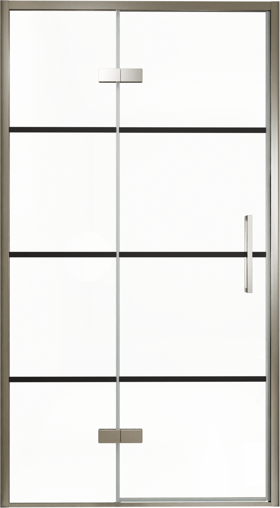 Balmani Senses Design douche draaideur links 120 cm x 210 cm Lined glas, Brushed GunMetal profielen
