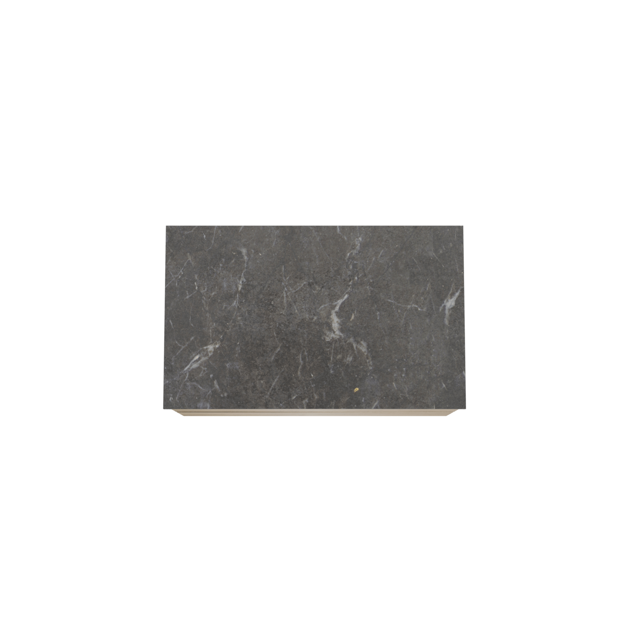 Balmani Mitra hängendes Möbelstück Set: 90 x 55 cm, Rohe Eiche, mit Stretto Einzel Waschtischplatte, Marmor Pietra Grey