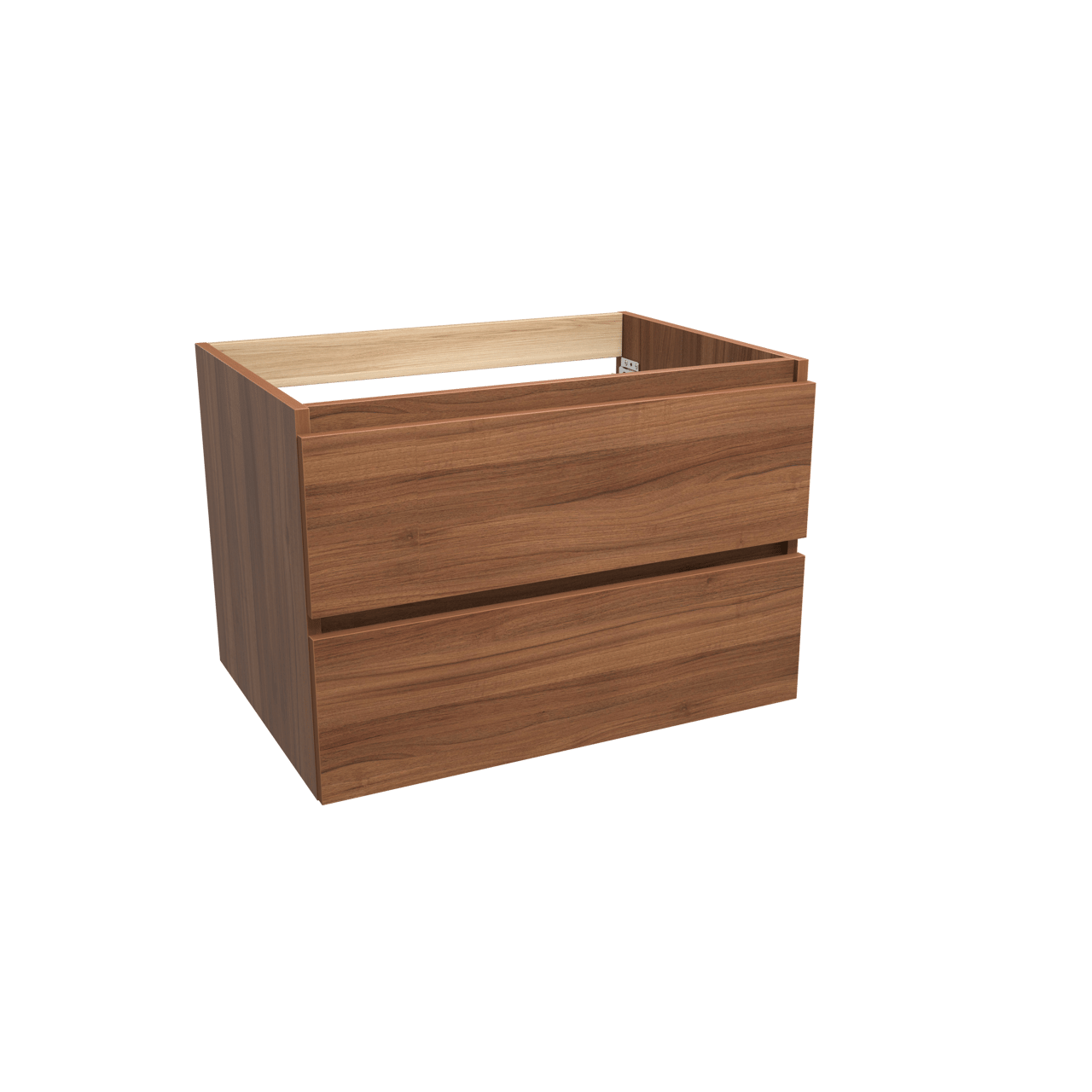 Balmani Lucida zwevende wastafelonderkast 75 x 55 cm notenhout 2 lades