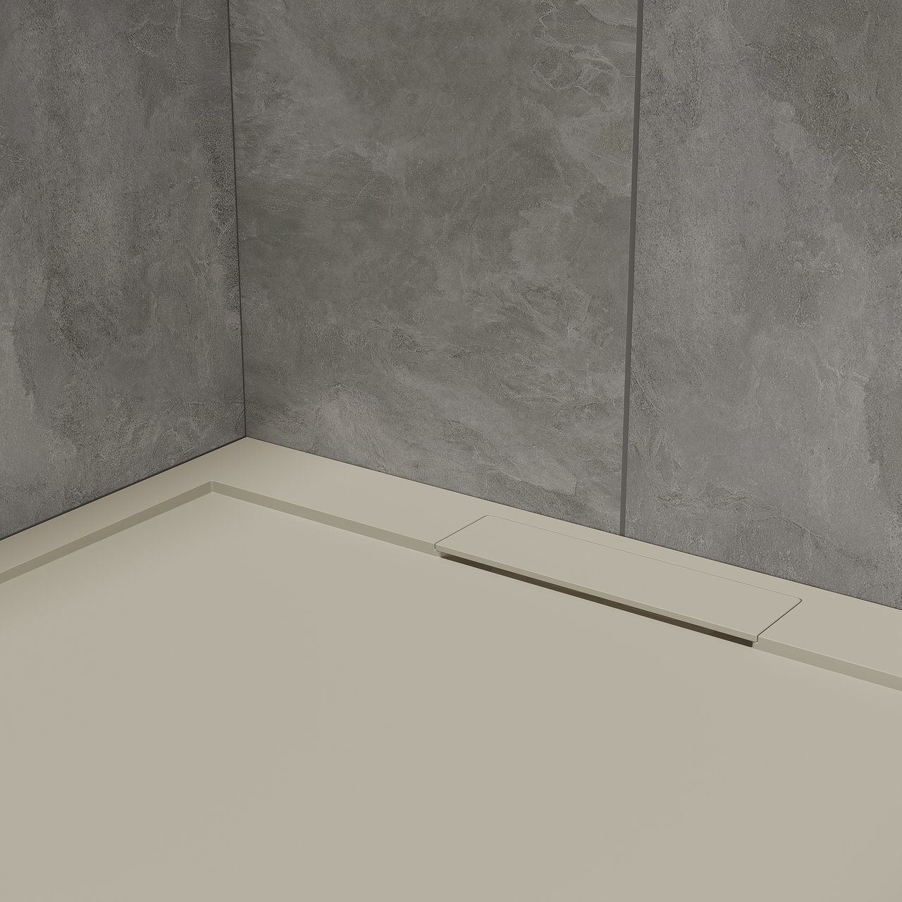 Balmani Andes receveur de douche 180 x 90 cm top solid soie grise