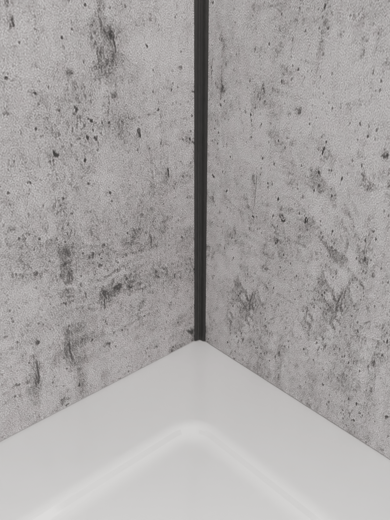 Luca Varess Artdeco set de profild'angle et profil latéral voor douchewandbekleding 244 cm noir mat