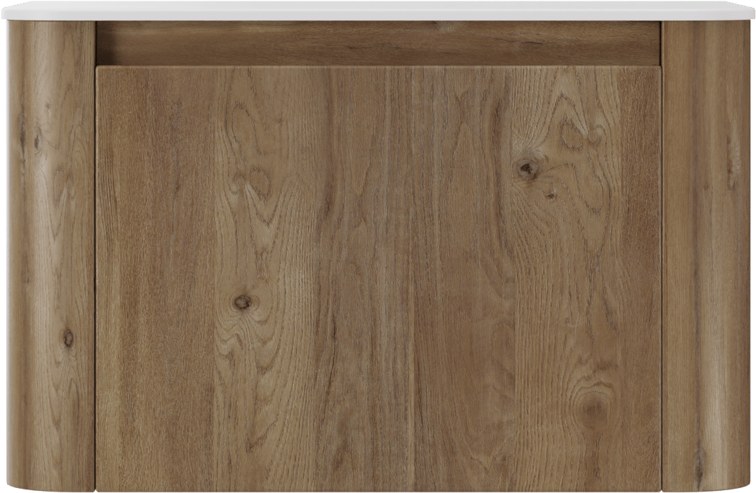 Storke Soft hängendes Möbelstück Set: 80 x 46 cm, Eiche rau, mit Tavola Soft Einzelwaschtischplatte Solid Surface Weiβ matt