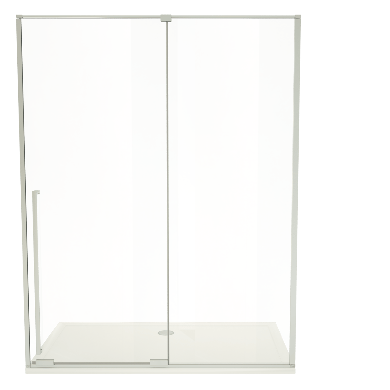 Luca Varess Stilus douche schuifdeur 160 x 200 cm helder glas glanzend chroom profiel