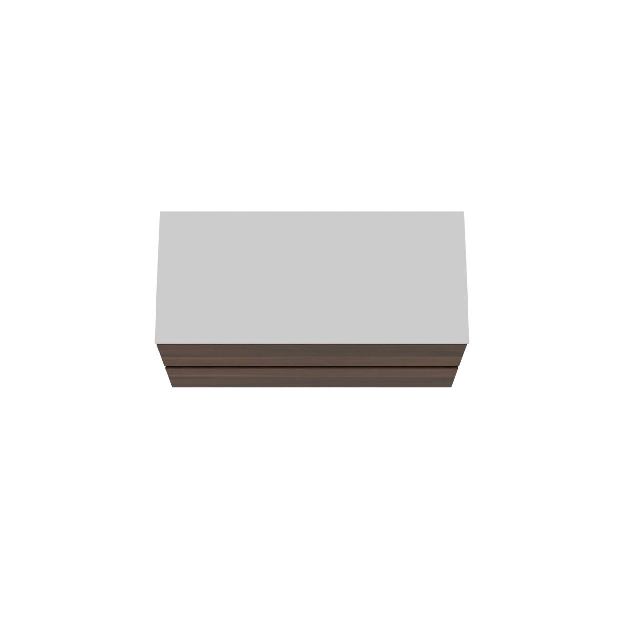 Storke Edge meuble salle de bains suspendu 100 x 46 cm noyer avec Tavola tablette simple en solid surface blanc mat