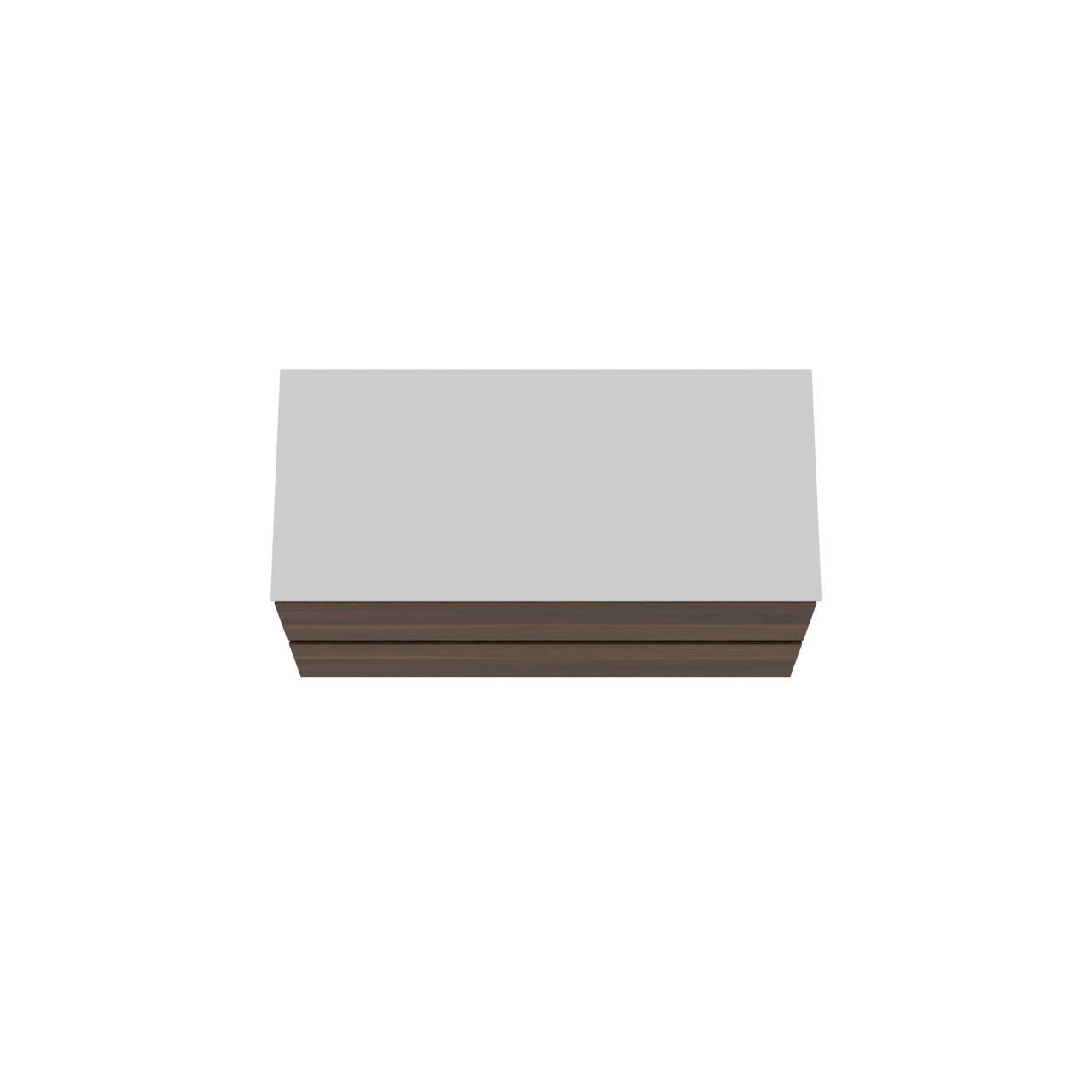 Storke Edge zwevend badkamermeubel 100 x 46 cm notelaar met Tavola enkel tablet in solid surface mat wit