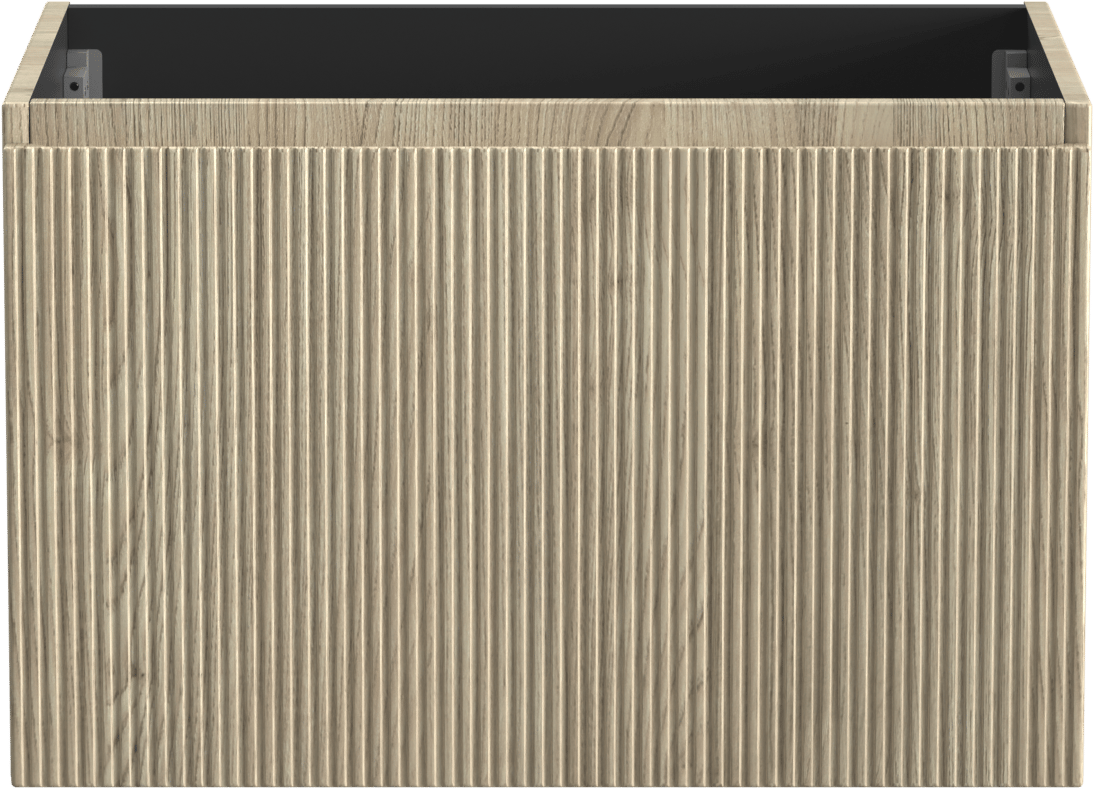 Storke Ribs hängend Bad-Unterschrank 75 x 52 cm eiche rauh 2 Schubladen